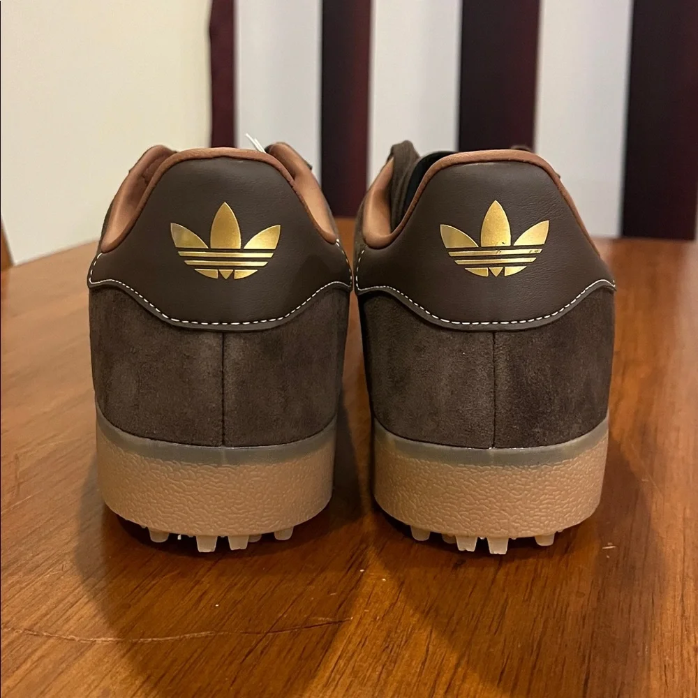 Adidas Gazelle Soft Spike Golf Shoes Sneakers Cleats new brown Mens Sizes
